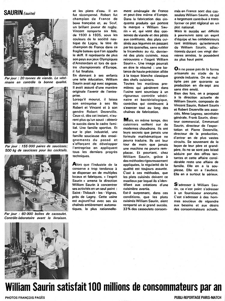 Publicit� William Saurin 1967
